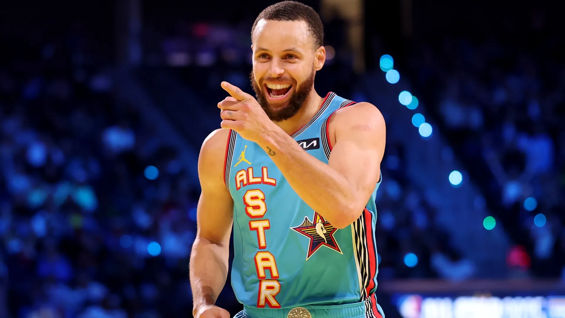 Stephen Curry of the Warriors at the the 74th NBA All-Star Game in 2025 (Source: Ezra Shaw/Getty Images)