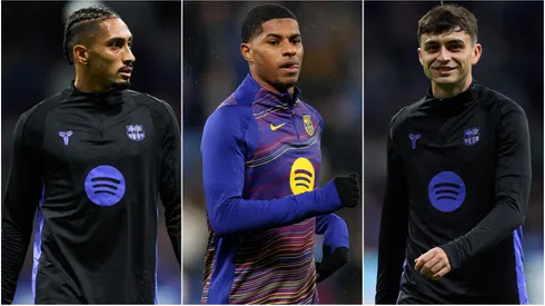 Raphinha, Marcus Rashford and Pedri from Barcelona.
