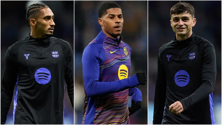 Raphinha, Marcus Rashford and Pedri from Barcelona.