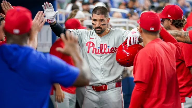 Nick Castellanos of the Philadelphia Phillies on June 18, 2025 in Miami.