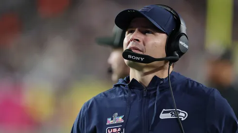Head coach Mike MacDonald of the Seattle Seahawks.