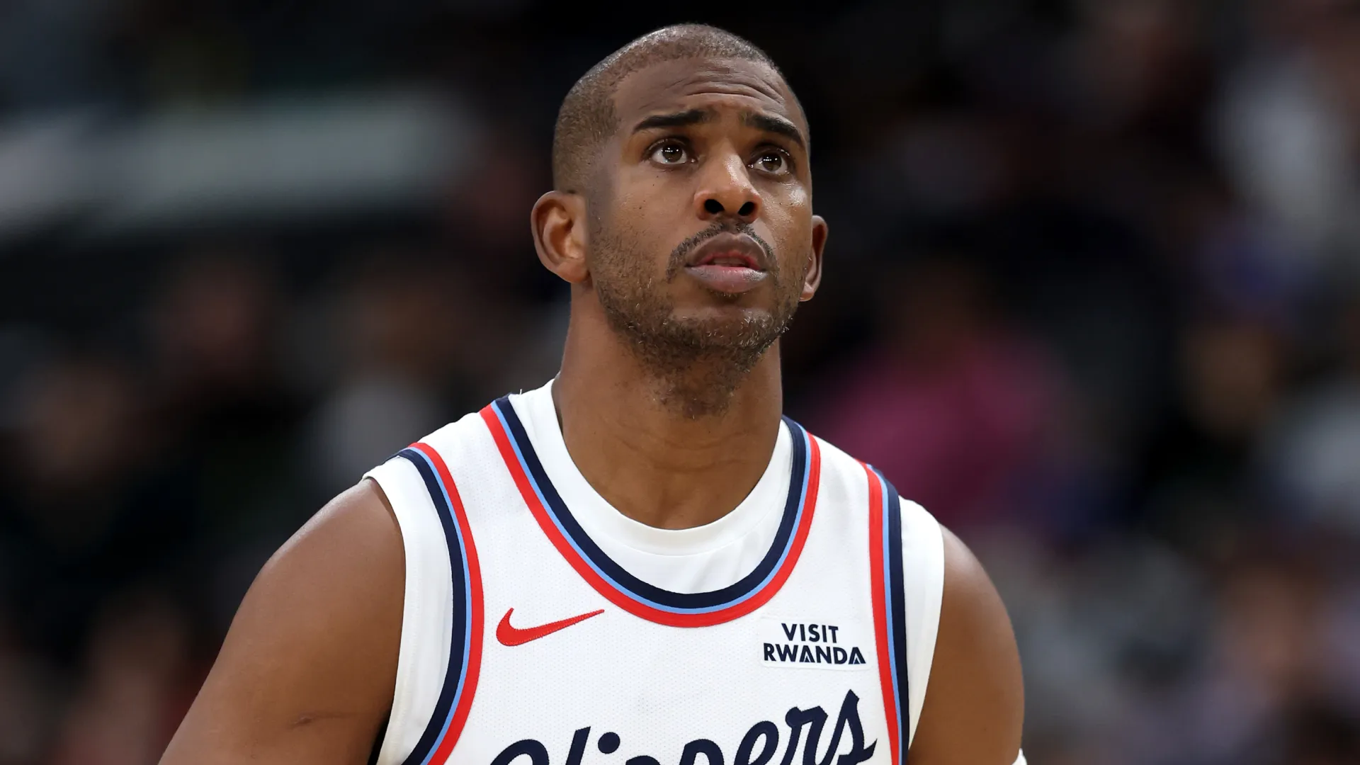 Chris Paul reacts during a game