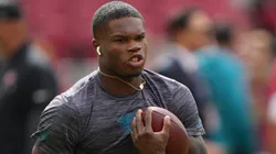 Travis Hunter #12 of the Jacksonville Jaguars.