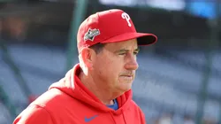 Rob Thomson, Manager of the Philadelphia Phillies on October 04, 2025 in Philadelphia.