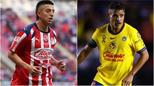 Roberto Alvarado of Chivas and Jonathan Dos Santos of Club America.