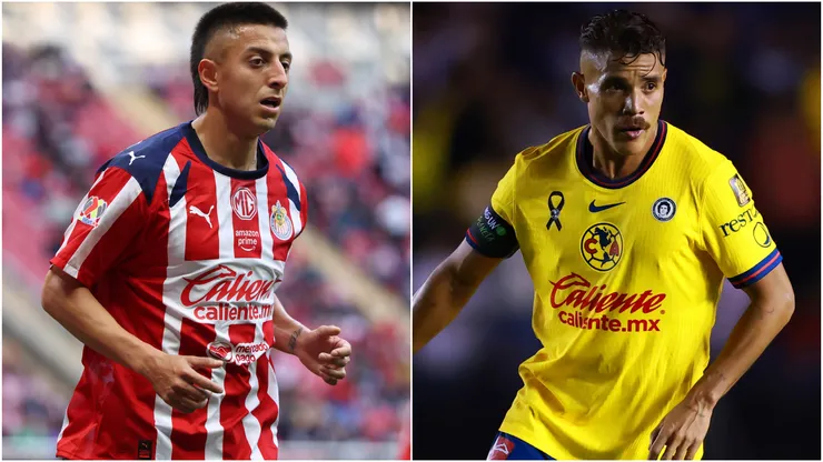 Roberto Alvarado of Chivas and Jonathan Dos Santos of Club America.