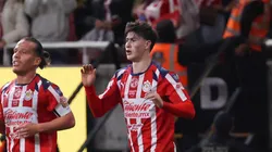 Armando Gonzalez of Chivas celebrates.
