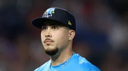 Orion Kerkering of the Philadelphia Phillies on August 29, 2025 in Philadelphia.