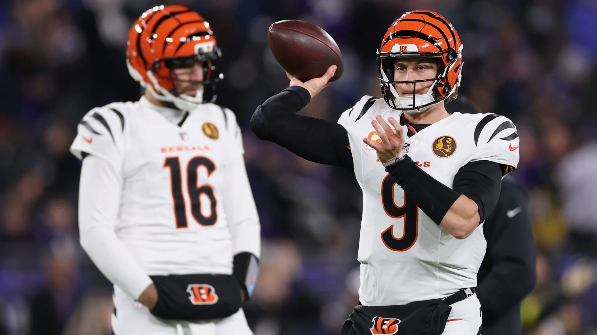 Joe Burrow with Joe Flacco