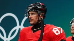 Sidney Crosby #87 of Team Canada at 2026 Winter Olympics.