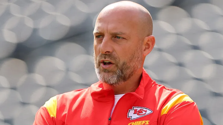 Matt Nagy looks on prior to a preseason game.