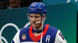 Matthew Tkachuk of Team USA prior to a game