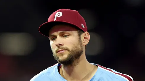 Trea Turner of the Philadelphia Phillies on August 28, 2025 in Philadelphia.