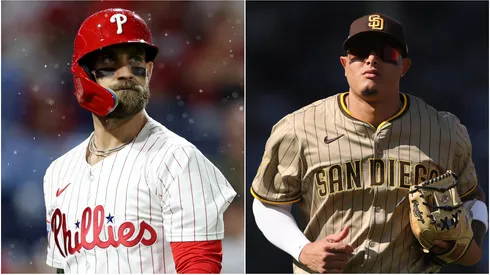 Bryce Harper and Manny Machado offered their perspectives on how the Dodgers are approaching the season.