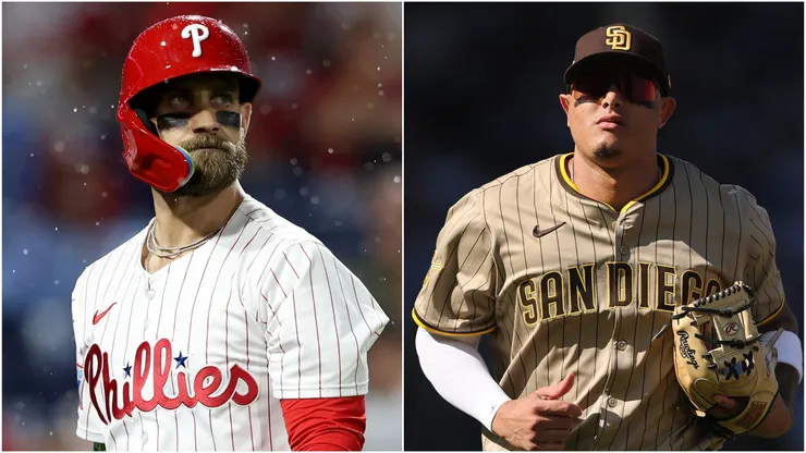 Bryce Harper and Manny Machado offered their perspectives on how the Dodgers are approaching the season.