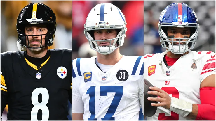 Aaron Rodgers, Daniel Jones and Russell Wilson