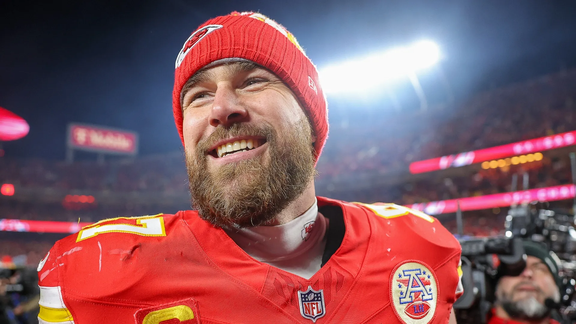 Travis Kelce #87 of the Kansas City Chiefs in 2025 (Source: David Eulitt/Getty Images)