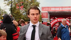 Connor Bedard at the United Center in Chicago, Illinois.