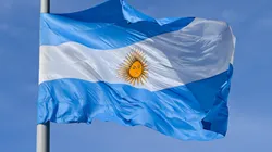 Argentina flag flies