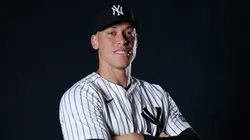 Aaron Judge #99 of the New York Yankees poses for a photo during Spring Training Photo Day in 2026.