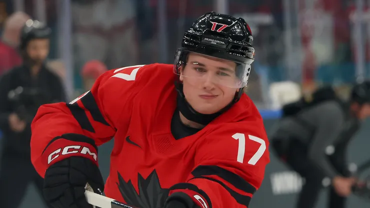 Macklin Celebrini of Team Canada