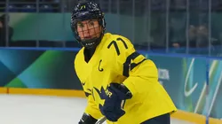 Anna Kjellbin #71 of Team Sweden during the 2026 Winter Olympic games.