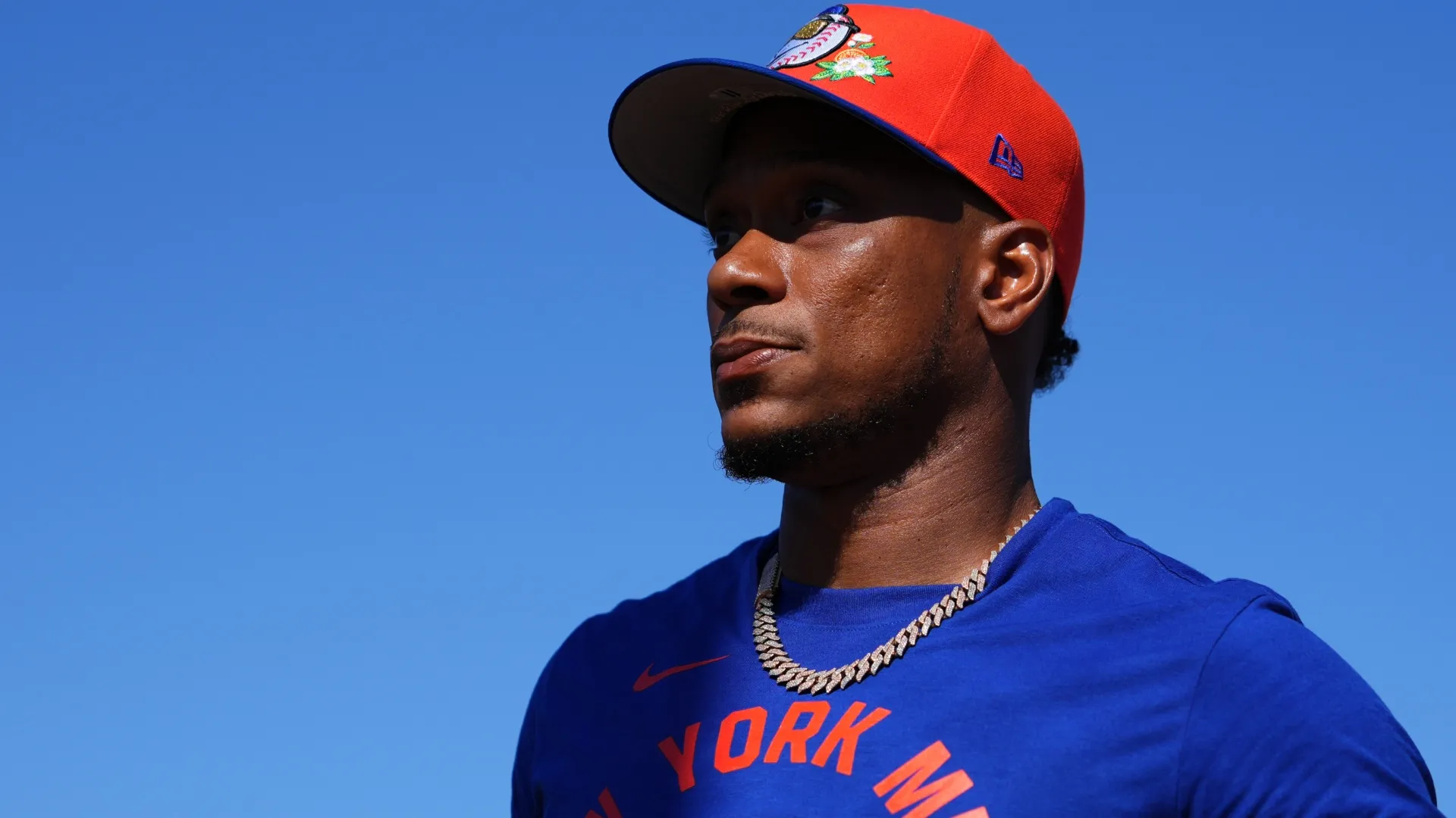 Jorge Polanco #11 of the Mets looks on during spring training workouts. Rich Storry/Getty Images