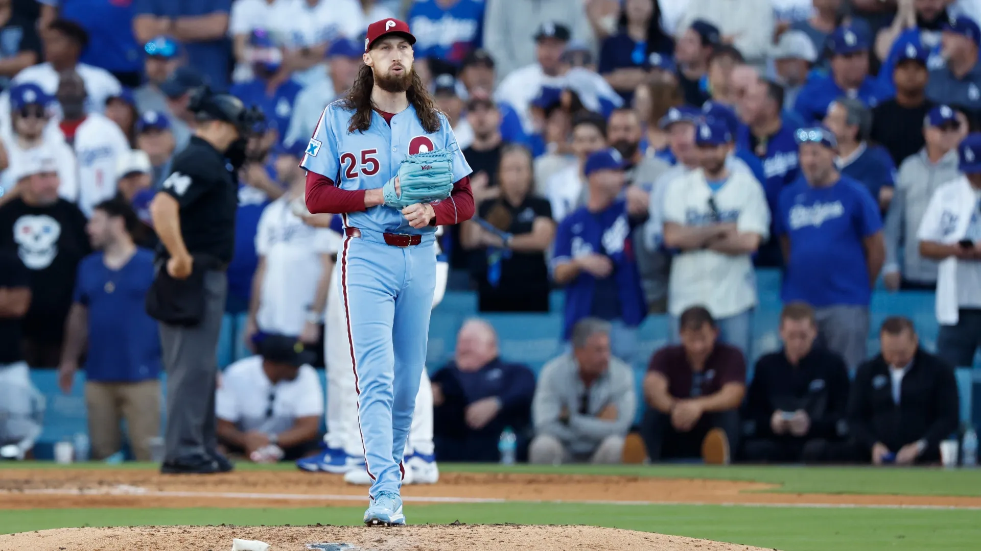 Matt Strahm of the Phillies during the National League Division Series in 2025 (Source: Ronald Martinez/Getty Images)