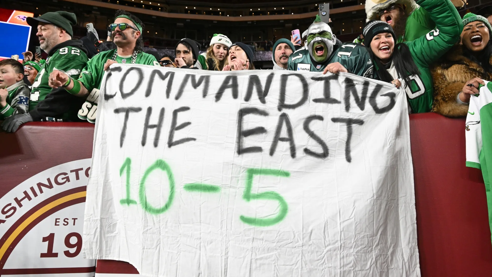 Philadelphia Eagles fans are seen after the game vs. Washington Commanders