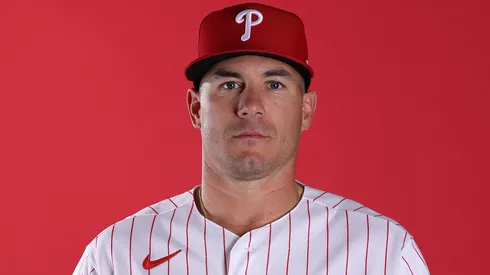 J.T. Realmuto #10 of the Philadelphia Phillies poses for a portrait.