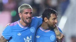 Rodrigo De Paul #7 and Lionel Messi #10 of Inter Miami.