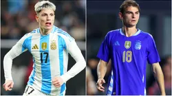 Alejandro Garnacho and Nico Paz of Argentina.