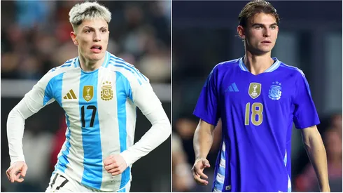 Alejandro Garnacho and Nico Paz of Argentina.