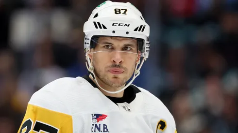 Sidney Crosby at Climate Pledge Arena in Seattle, Washington.