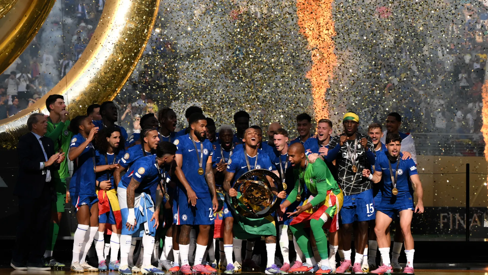 Chelsea lifted the FIFA Club World Cup trophy.