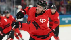 Connor McDavid #97 of Team Canada during the 2026 Winter Olympic games.