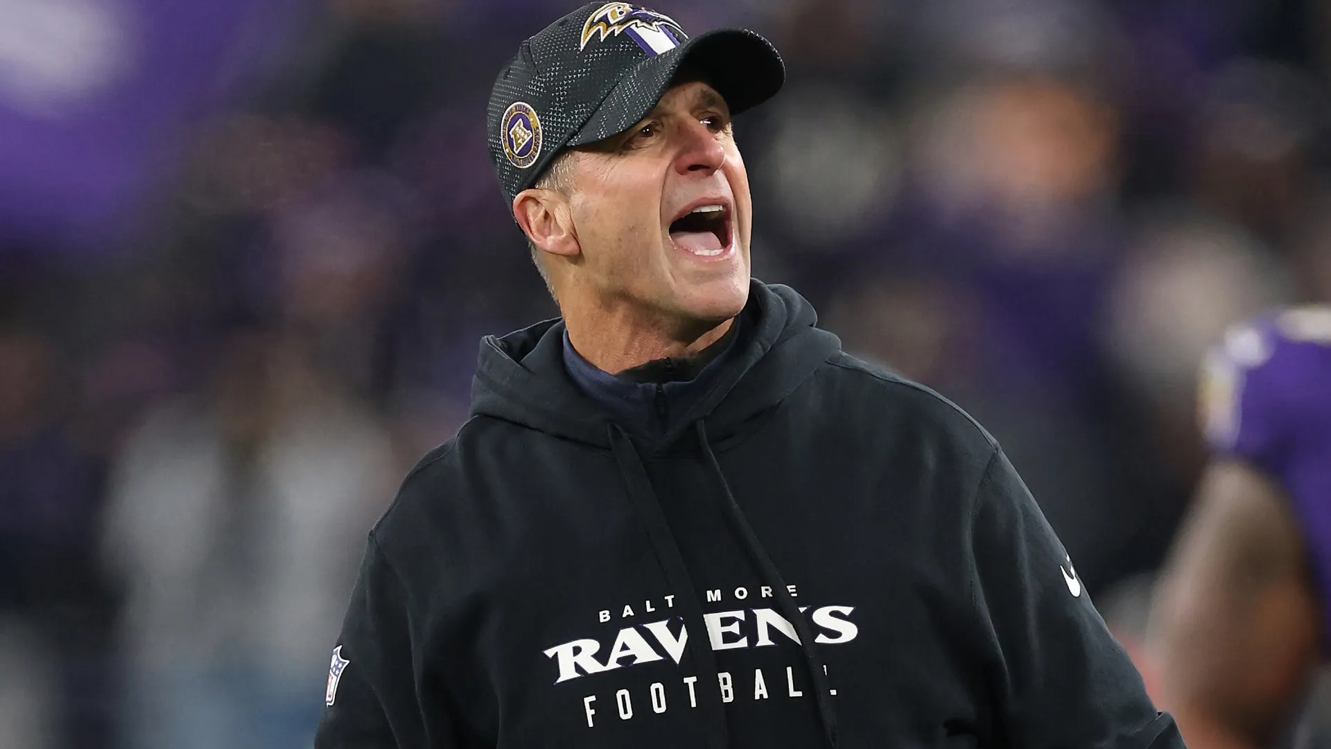 Head coach John Harbaugh
