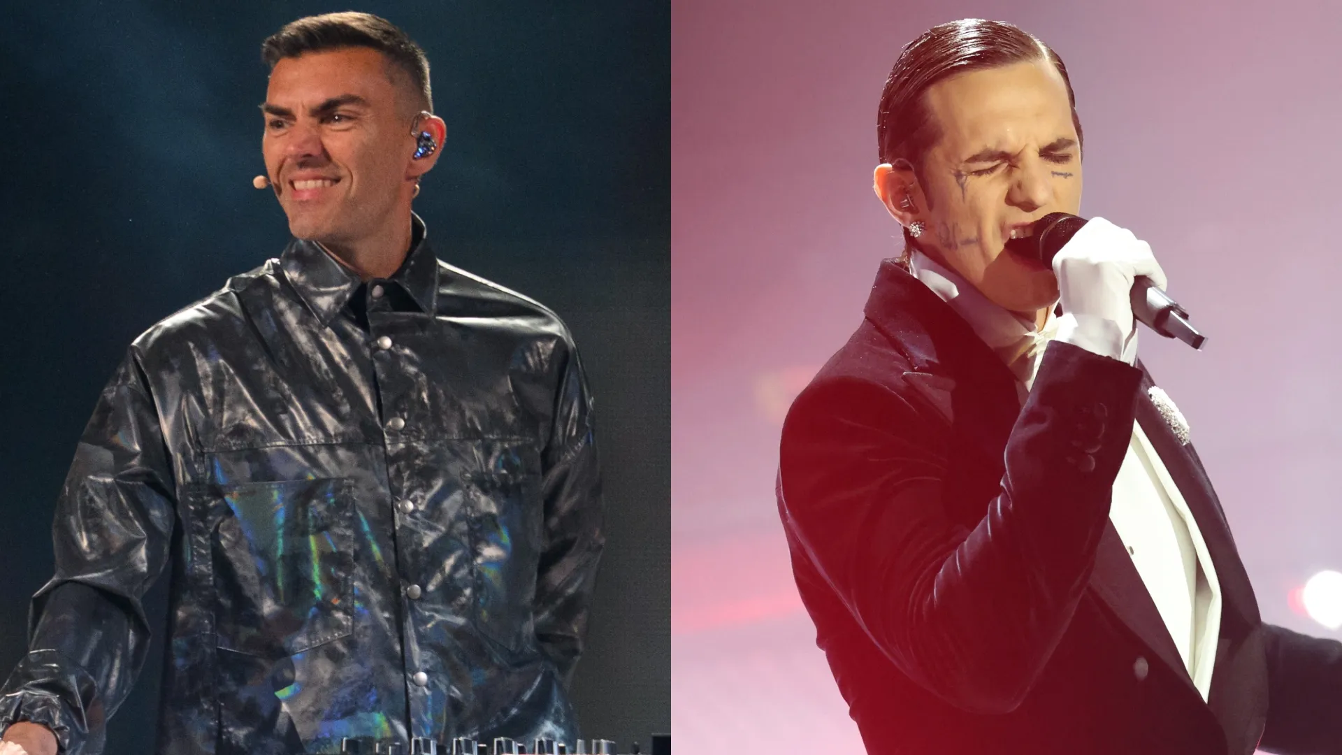 Gabry Ponte and Achille Lauro in 2025 (Source: Harold Cunningham/Getty Images — D.Venturelli/Daniele Venturelli/Getty Images)