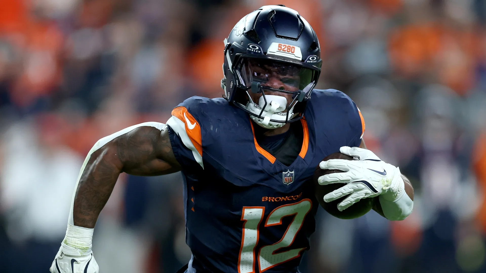  RJ Harvey #12 of the Denver Broncos