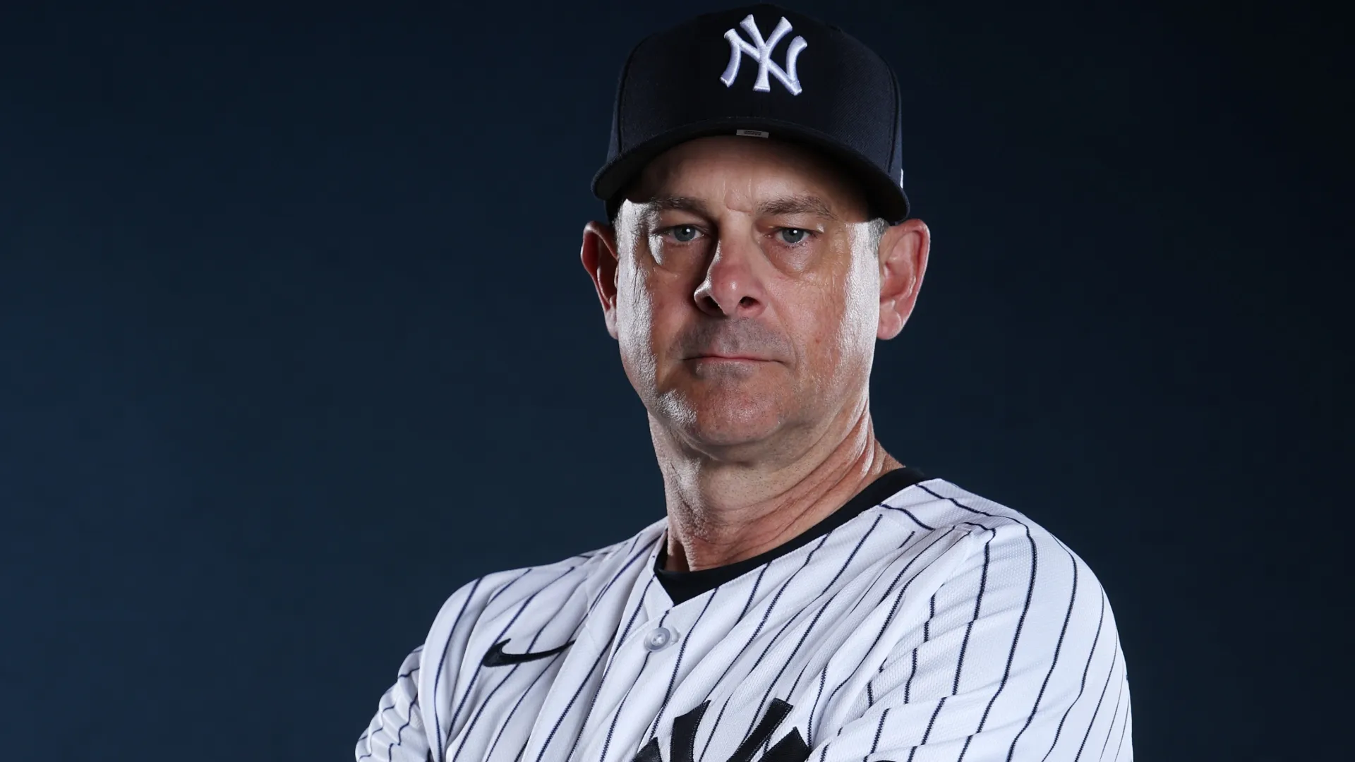 Aaron Boone possing