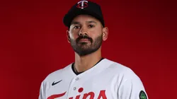 Pablo Lopez #49 of the Minnesota Twins poses for a photo during Spring Training.