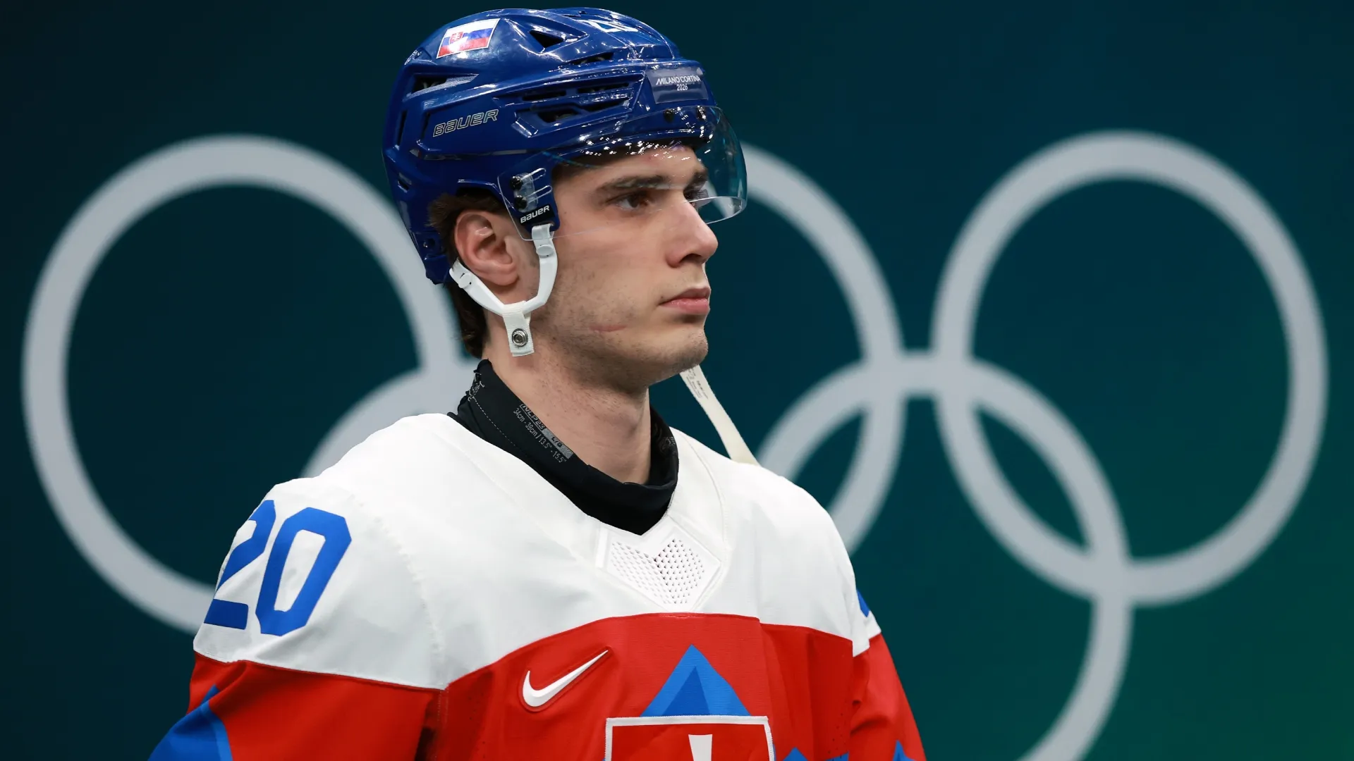 Juraj Slafkovsky #20 of Team Slovakia