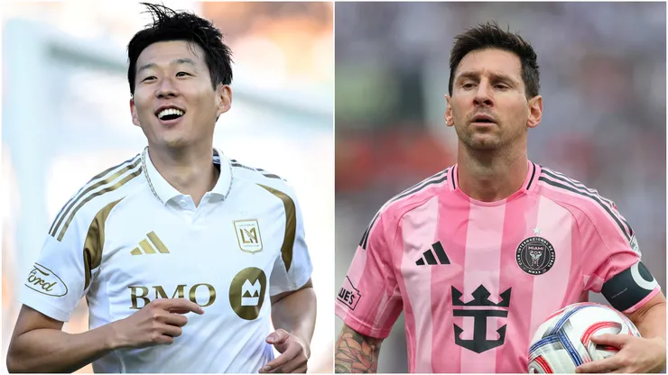 Son Heung-Min of LAFC and Lionel Messi of Inter Miami.