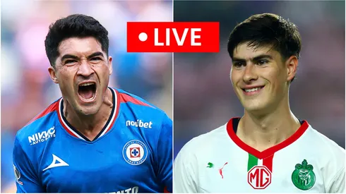 Nicolas Ibanez (left, Cruz Azul) and Armando Gonzalez (right, Chivas)