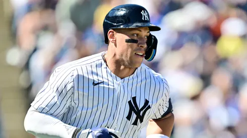 Aaron Judge #99 of the New York Yankees runs the bases.