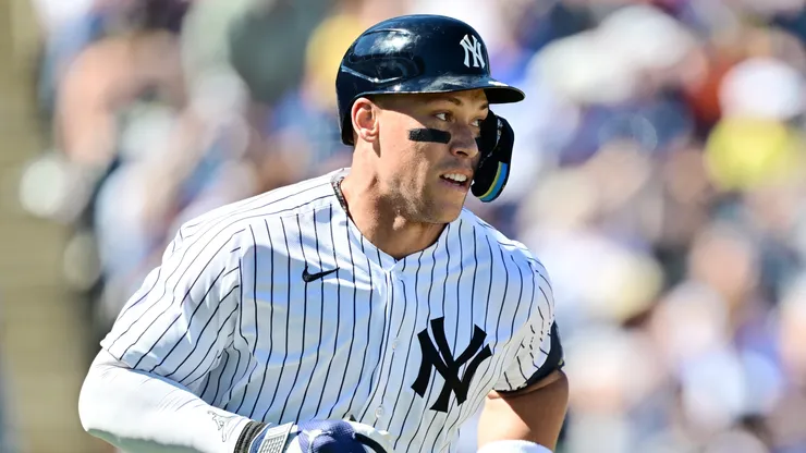 Aaron Judge #99 of the New York Yankees runs the bases.