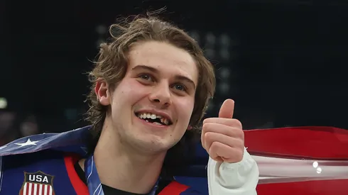 Jack Hughes of Team USA at the 2026 Winter Olympics