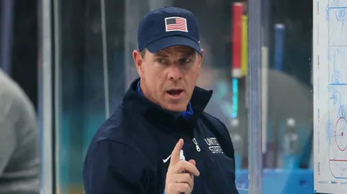 Mike Sullivan of Team United States at Milano Santagiulia Ice Hockey Arena