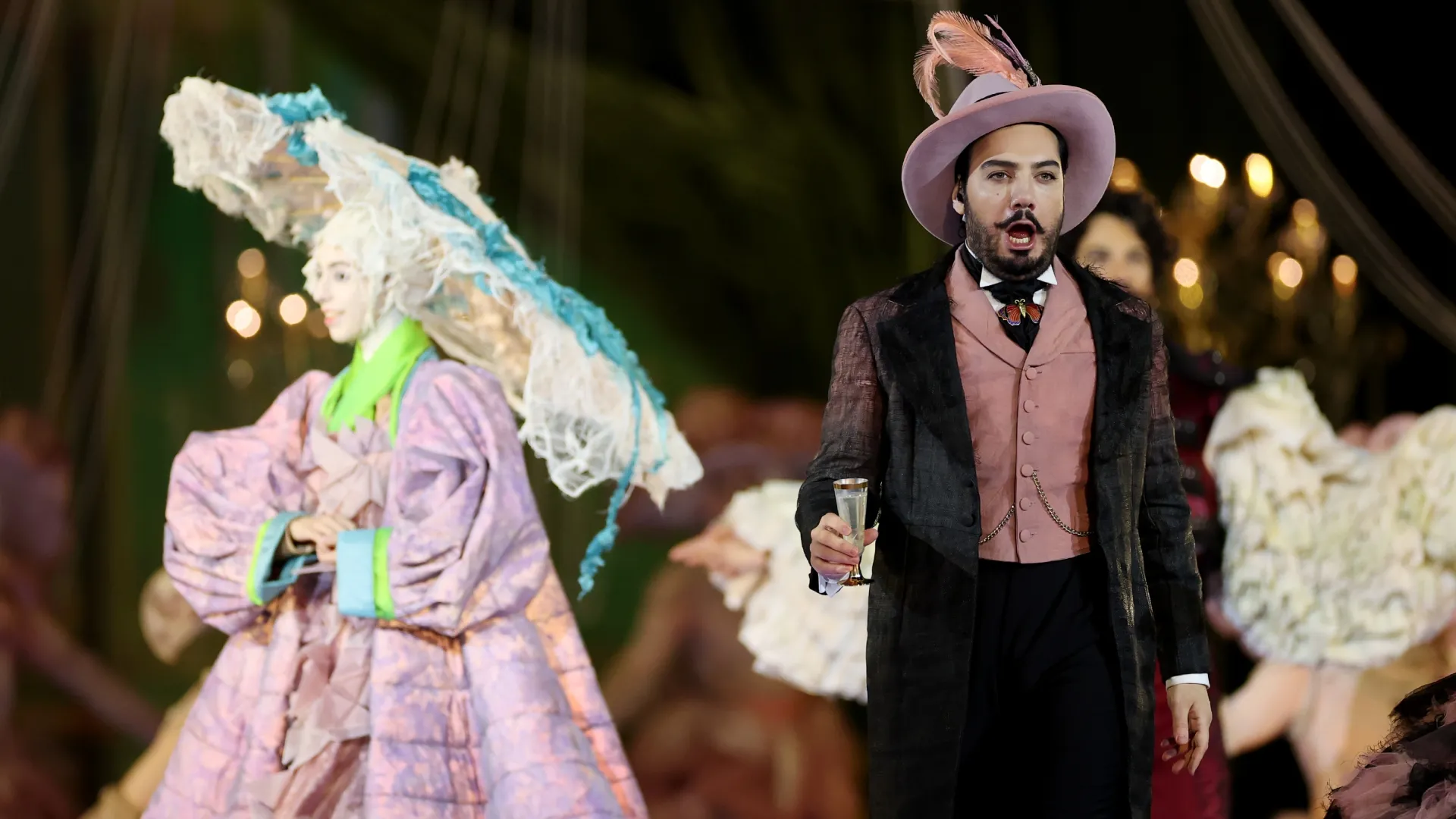 Vincenzo Costanzo performs during the Milano Cortina 2026 Winter Olympics Closing Ceremony (Source: Sarah Stier/Getty Images)