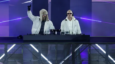 Major Lazer performs during the Milano Cortina 2026 Winter Olympics Closing Ceremony